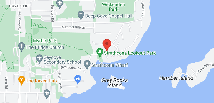 map of 4652 STRATHCONA ROAD